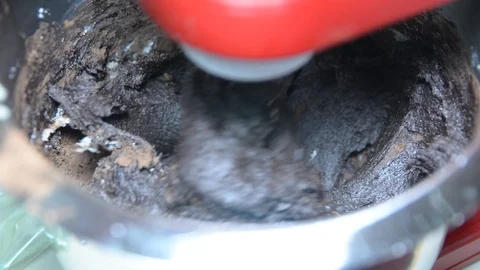 Machine for mixing chocolate dough. Close up Видео 92312343