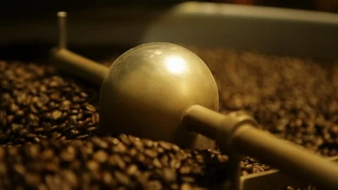 Machine Mixing Coffee Beans Stock Footage 102177829