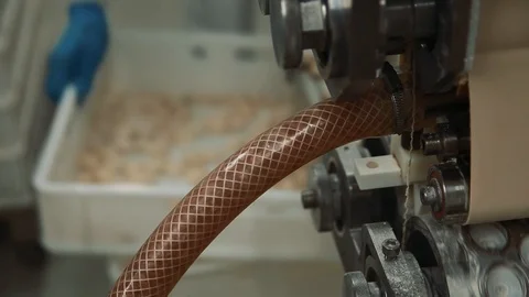 Machine for molding ravioli. close up Stock Footage 87137838