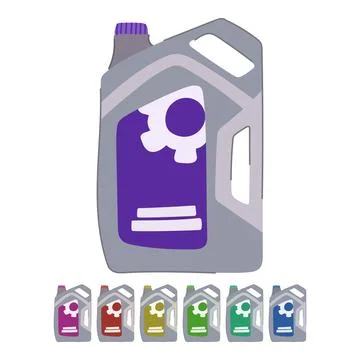 Machine motor oil vector cartoon graphic Stock Illustration