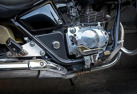 Machine of motorcycle Stock Photos