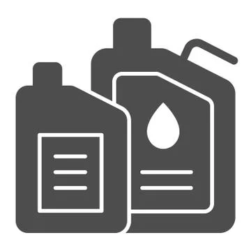 Machine oil solid icon. Engine oil vector illustration isolated on white. Car Stock Illustration