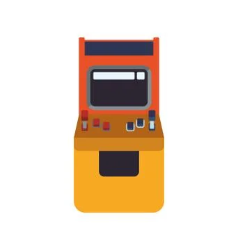 Machine old pixel video game play icon. Vector graphic 스톡 일러스트