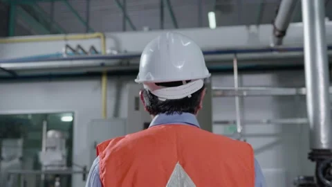Machine or maintenance senior engineer inspect machines and sterilizer in f.. Stock Footage 229228365