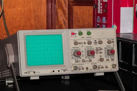 Machine Oscillator frequency spectrum Stock Photos