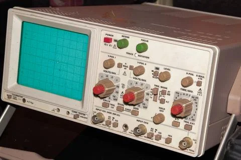 Machine Oscillator frequency spectrum Stock Photos