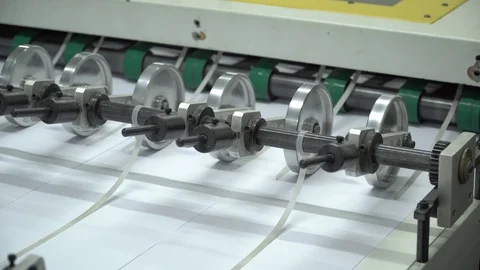 Machine paper 2 Video stock 118092988