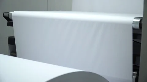 Machine paper roll 2 Video stock 118092986