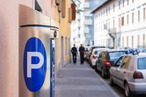 Machine parking Stock Photos