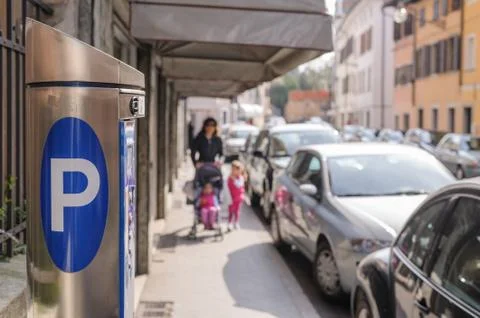 Machine parking Stock Photos