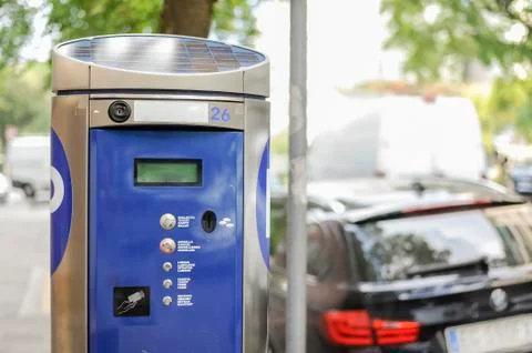 Machine parking Stock Photos