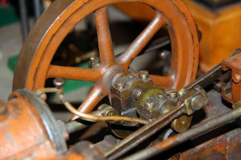 Machine part, Flywheel.. Stock Photos