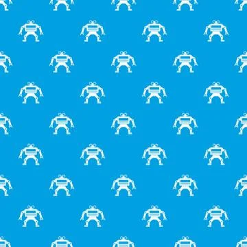 Machine pattern seamless blue Stock Illustration