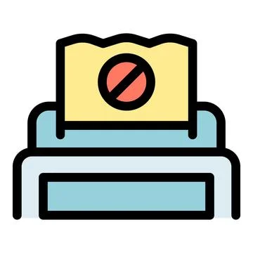 Machine payment cancellation icon vector flat Stock Illustration