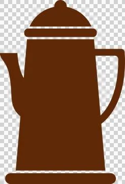 Machine percolator pot coffee cartoon. machine percolator pot coffee sign. .. Stock Illustration