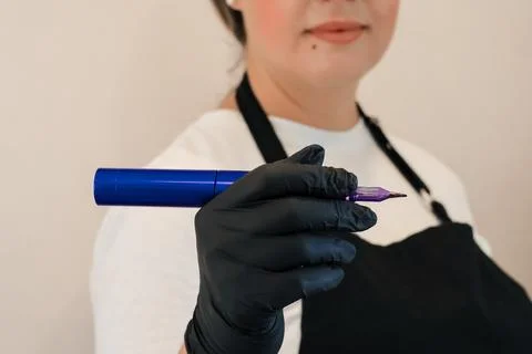Machine for permanent makeup . Close up Foto stock