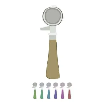 Machine portafilter coffee vector cartoon graphic Stock Illustration