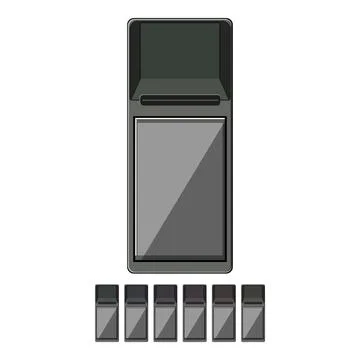 Machine pos terminal cartoon vector graphic Illustrazione stock