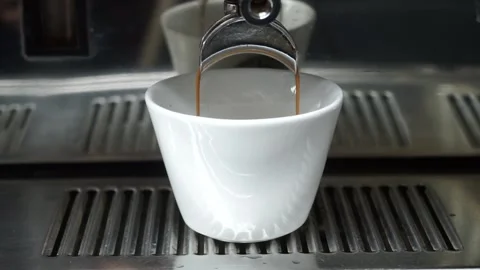 The machine pours coffee Stock Footage 159896704