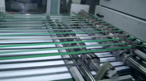 The machine for the preparation of the paper before cutting 2 스톡 동영상 64742668