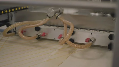 Machine that prepare sfogliatine Stock Footage 90625875