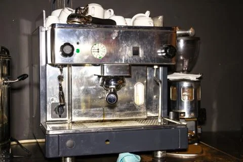 Machine for preparing coffee Stock Photos