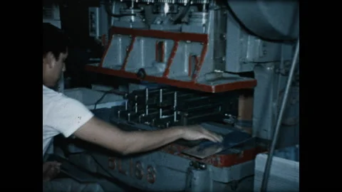 Machine Press 1965 Stock Footage 151434052