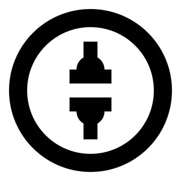Machine press automatic hydraulic factory industrial icon in circle round b.. Stock Illustration