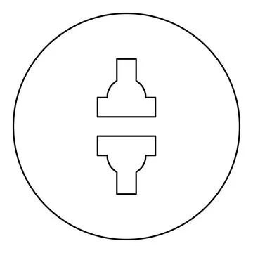 Machine press automatic hydraulic factory industrial icon in circle round b.. Stock Illustration