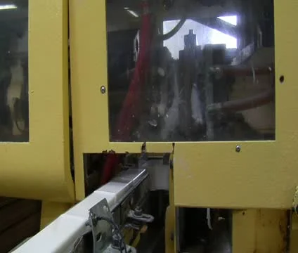 Machine presses bars of soap Stock Footage 21596955