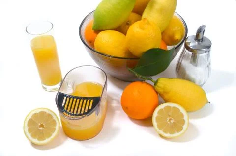 Machine for pressing citrus Stock Photos