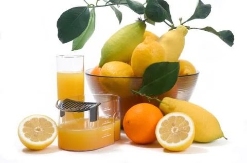 Machine for pressing citrus Stock Photos