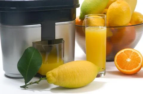 Machine for pressing citrus Stock Photos