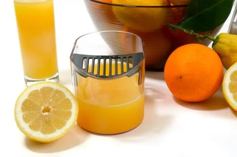Machine for pressing citrus Stock Photos