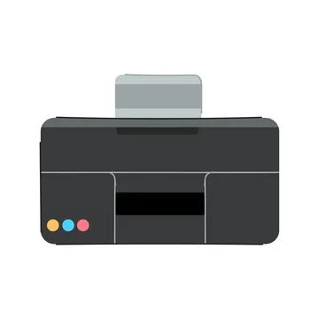 Machine printer paper cartoon vector illustration Stock Illustration