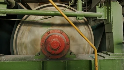 Machine For Processing Raw Materials. Paper Mill. Stock Footage 101164551