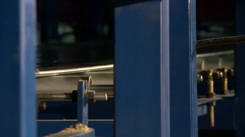 Machine for producing sandwich panels in workshop Video stock 58188144