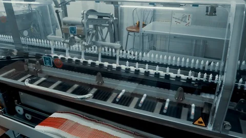 Machine for the production and sorting of a new invented drug in ampoules 動画素材 118691009