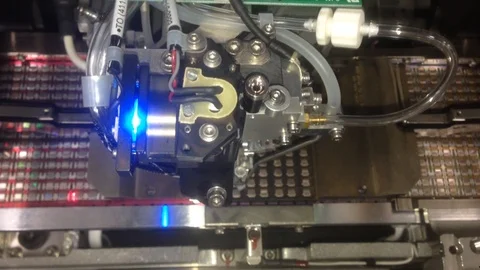 Machine for production of light-emitting diodes (LED) Stock Footage 90029917
