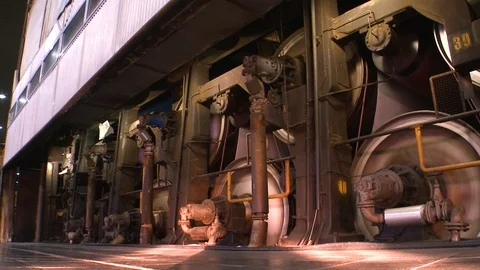 Machine for the production of paper. Video stock 120598758