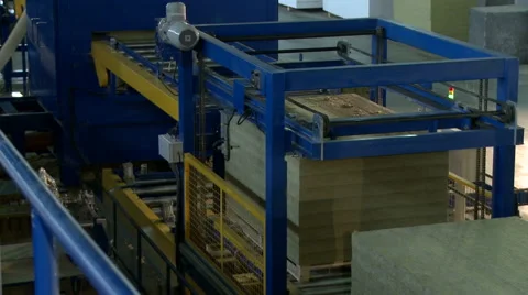 Machine for production of sandwich panels Stock Footage 56833260