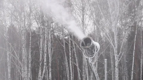 Machine for the production of snow Stock Footage 58832398