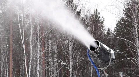 Machine for the production of snow Stock Footage 58832410