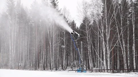 Machine for the production of snow Stock Footage 58832417