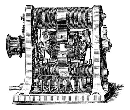 Machine program, vintage engraving 库存插图