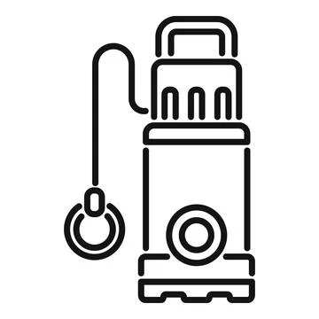 Machine pump icon outline vector. Water system 스톡 일러스트