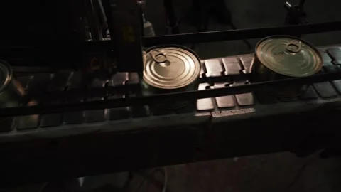 A machine that puts the date of manufacture on the container Stock Footage 252222769