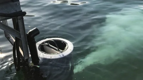 Machine that reduces marine pollution Stock Footage 146046718