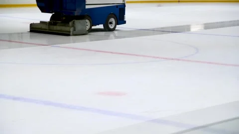Machine for resurfacing ice Stock Footage 306547290