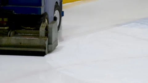 Machine for resurfacing ice Stock Footage 306547315